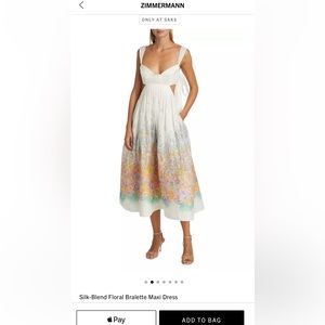 Zimmermann Silk-Blend Floral Bralette Maxi Dress